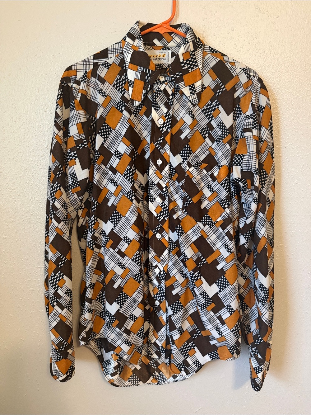 Vintage Men's 70’s Disco Long-Sleeve Button Down